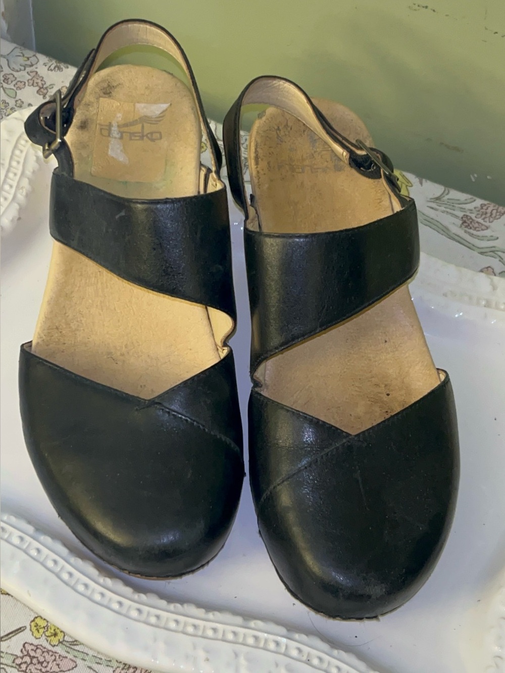 Dansko Kristy Black Sandals Size 38 (7.5)